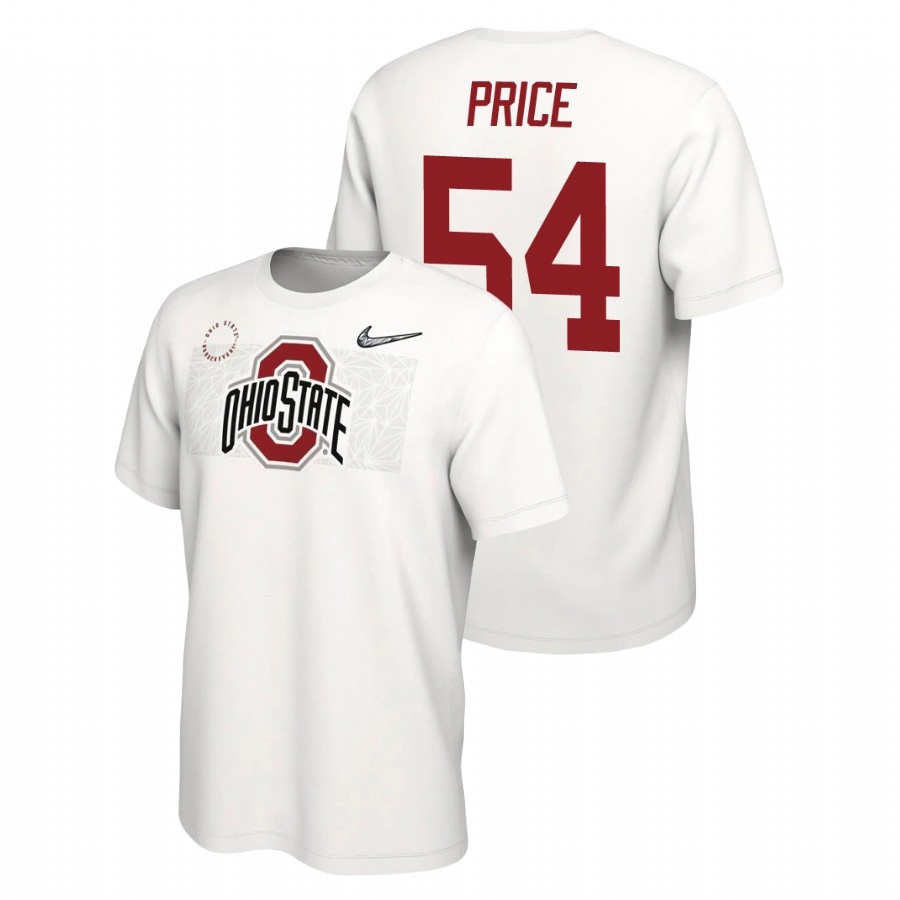 Ohio State Buckeyes Men's NCAA Billy Price #54 White Nike Playoff College Football T-Shirt IHU7249LM